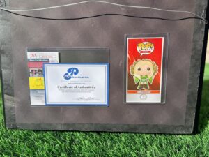 Charlotte Flair signed and authenticated 8x10 framed picture with Funko pop